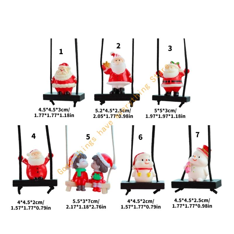Resin Swinging Santa Christmas Decoration For Car Mirror Home Office Festival Decoration 55KF