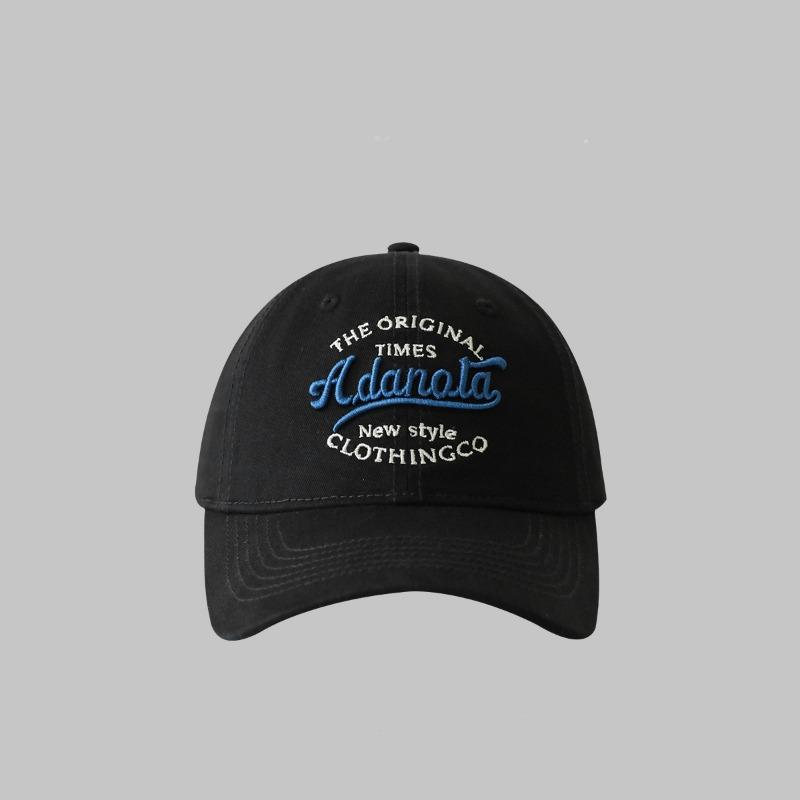 New baseball cap three-dimensional embroidery fashionable soft top cap men's and women's pure cotton shows small face