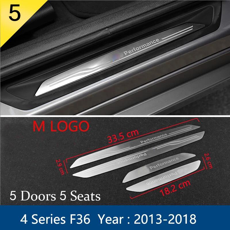 Für BMW X5 X6 E84 E90 F15 F16 F20 F30 G05 F34 F25 Autozubehör Einstiegsleisten-Schutzleisten-Edelstahlaufkleber