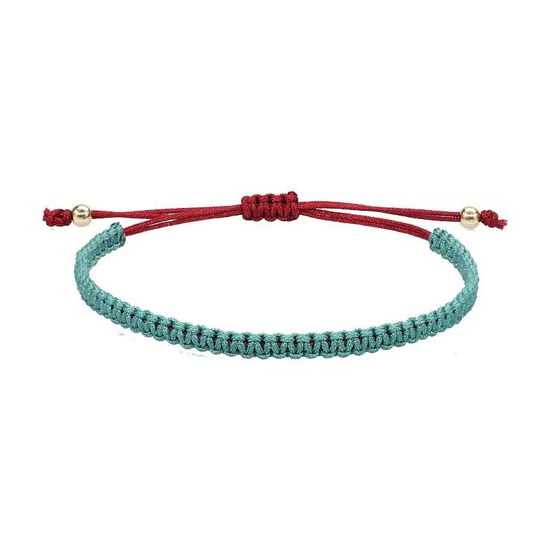 Lucky Woven Rope Bracelets & Bangles Women Men Handmade Knots Tibet Buddhist  Friendship Girls Gift Adjustable