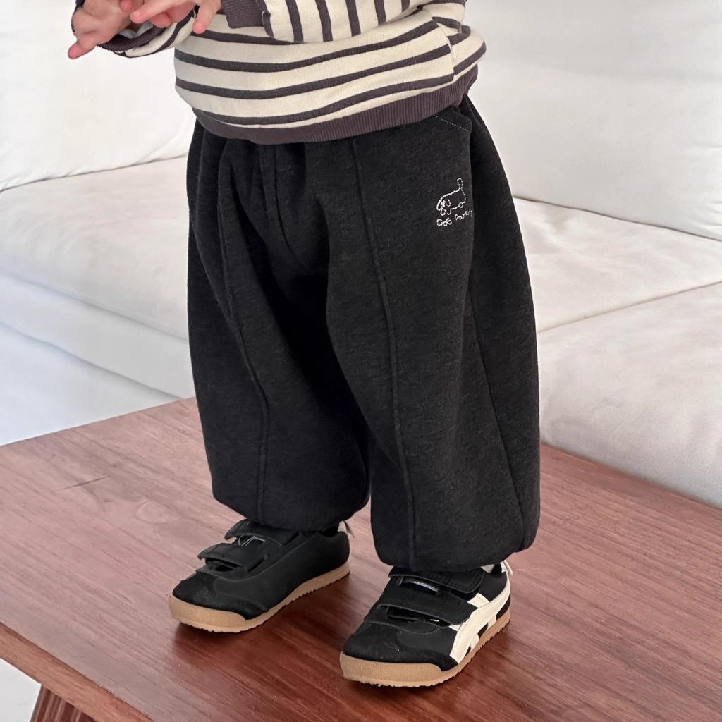 Children's clothing new winter baby clothes children's clothing winter thickened pants boys fleece sweatpants