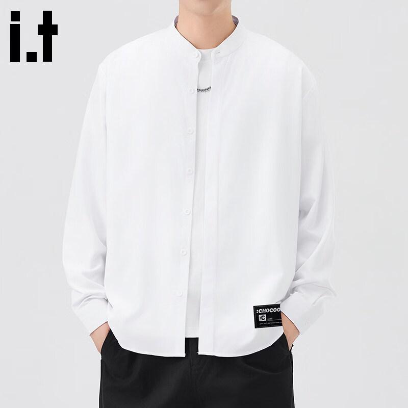 CHOCOOLATEit Men s Ice Silk Henley Collar Long Sleeve Shirt 2XL