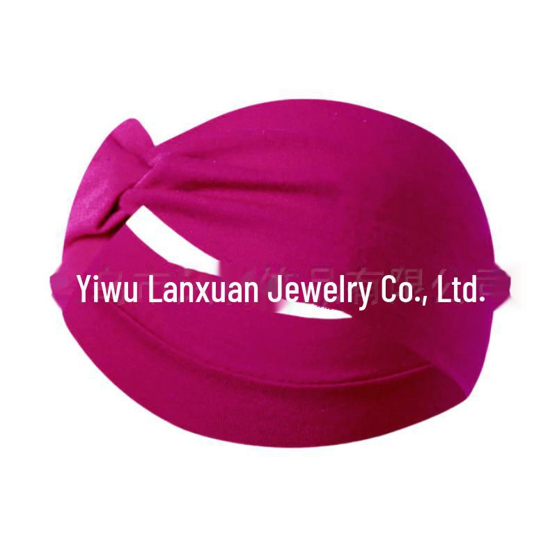 

«Нескользящая эластичная повязка на голову для йоги — широкая, ярких цветов, впитывающая пот, для бега и упражнений»