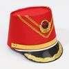 Drum Corps Bugle Corps Costume Hat Military Uniform Flag Raiser Accessory for Stage Performance