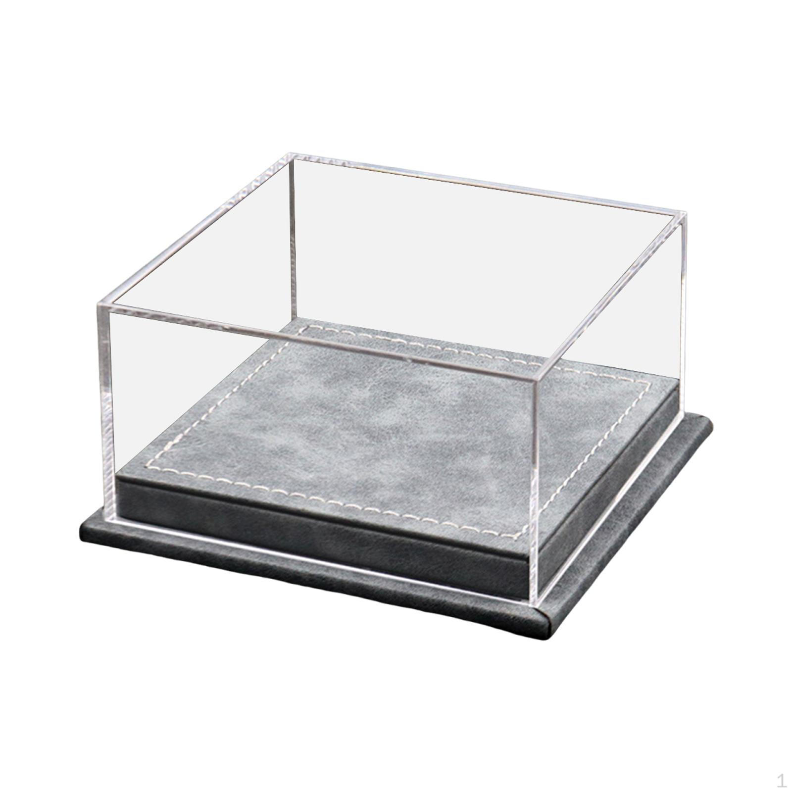 

Витрина для игрушечных машинок масштаба 1/64 с прозрачной крышкой для домашнего использования 5x4,8x2,6 дюйма, легкая конструкция серый