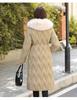 Women's Long Big Fur Collar Down Cotton Cotton Coat
