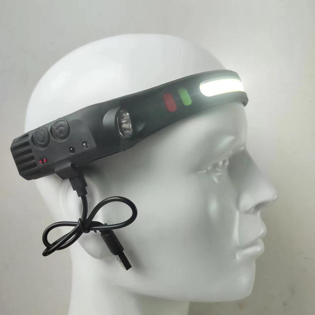 Rechargeable LED Induction Headlamp: Strong COB Light for Night Fishing and Outdoor Use