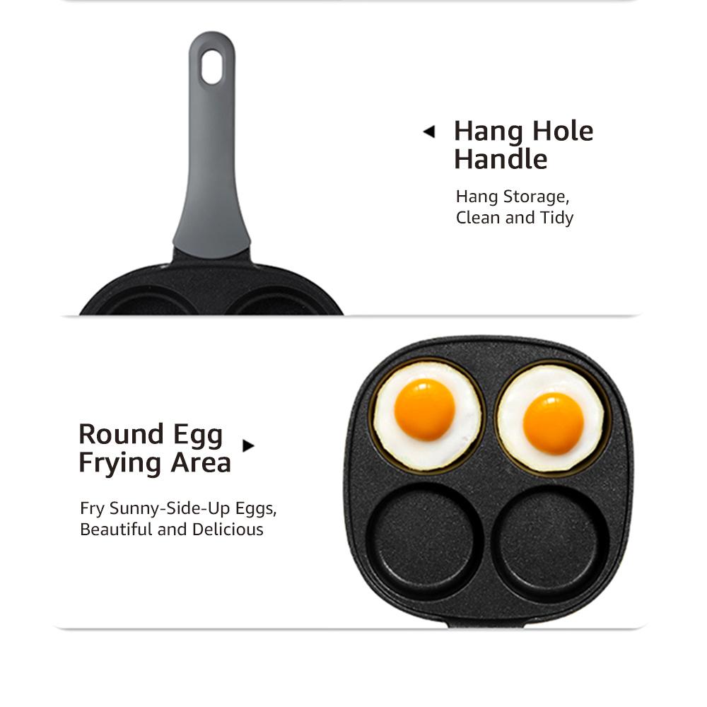 COOKER KING 4 Cups Fried Egg Pan Nonstick Aluminum Omelette Pancake Frying Pan