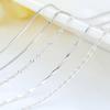 Buyee 925 Sterling Silver Loose Chain Snake Box Chain Necklace Fit for Women Pendant Jewelry Accessories Clavicle Chain 18 Inch