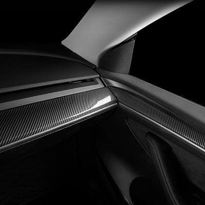 Για Tesla Model 3 Αξεσουάρ Διακοσμητικά αυτοκόλλητα κεντρικής κονσόλας Model Y ABS από ανθρακονήματα Model3 Διακοσμητικά