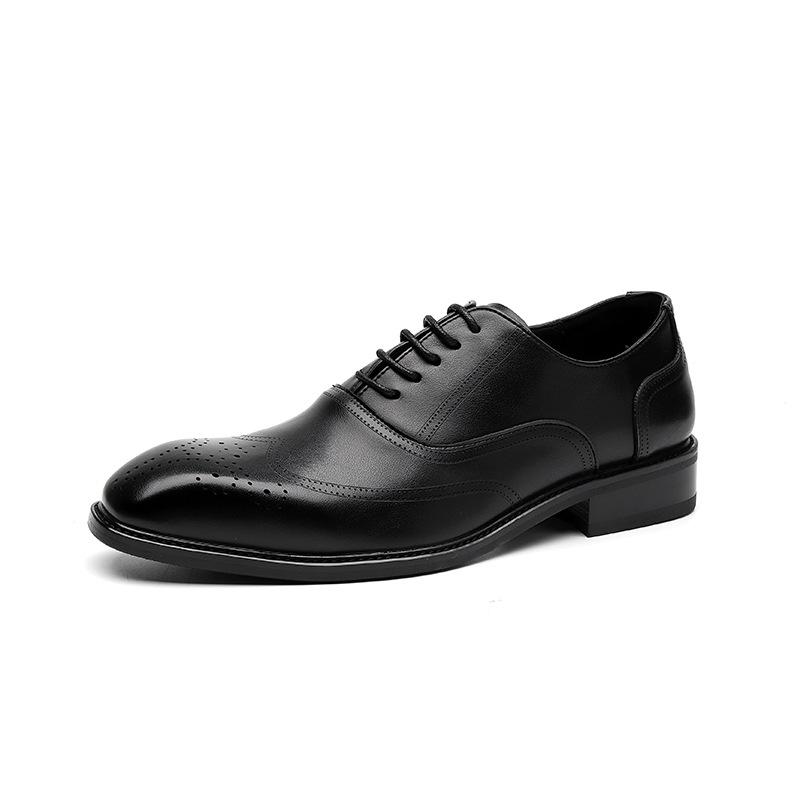 Men Dress Shoes Luxury Patent Leather Oxfords British Style Business Casual Leather Shoes Laced Derby Shoe Wedding Shoes for Men