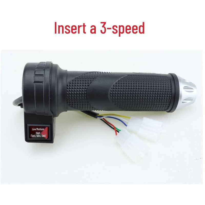 Accelerator Electric Universal Multifuncțional pentru Vehicule Electrice: Viteză inversă în trei trepte, Mâner rotativ pentru modificarea accelerației triciclului.