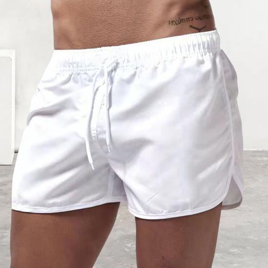 Shorts de Plage et de Surf d'Été Taille Basse Élastique Cordon de Serrage Respirant Bords Irréguliers sur les Côtés Maillot de Bain Homme