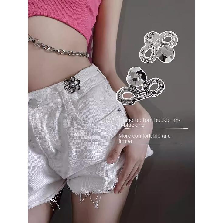 Jeans Waist-Tight Artifact Nail-Free Sewing Free Pin Waist of Trousers Big Change Small Adjustment Tightening Anti-Exposure