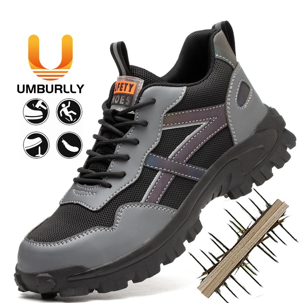 Men's Anti-smashing and Anti-piercing Safety Shoes, Breathable, Comfortable and Wear-resistant Safety Shoes In Summer