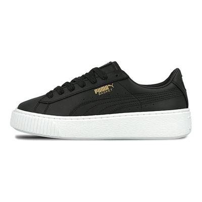 Zapatillas de Mujer Basket Platform Core Black Gold Blanco 364040-03
