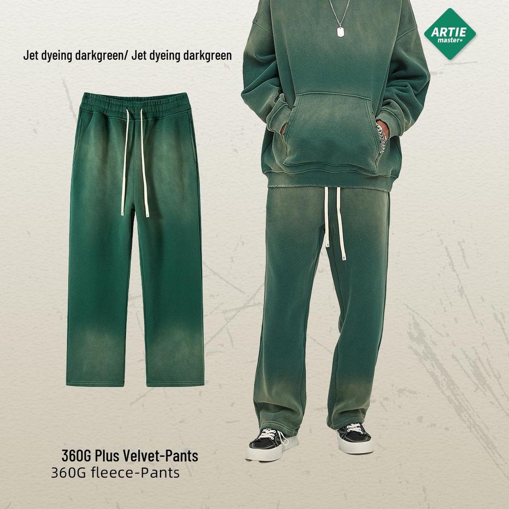 ARTIE Men's 2023 Fall/Winter Spray-Dyed Washed Sweater & Pants Set