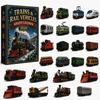 Transportation Advent Calendar With Acrylic Material For Holiday Gift And Kids Play