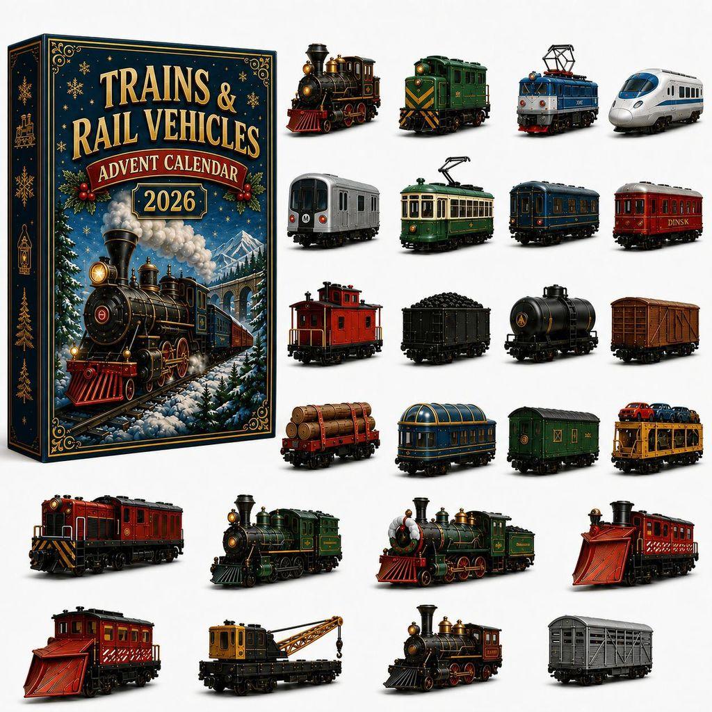 Transportation Advent Calendar With Acrylic Material For Holiday Gift And Kids Play