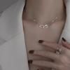 Korean Style Square Necklace - Light Luxury, Simple Design, Clavicle Chain for Women