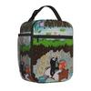 The Little Mole Krtek Insulated Lunch Tote Bag for School Cartoon Floral Leakproof Cooler Thermal Spacious Food Bag
