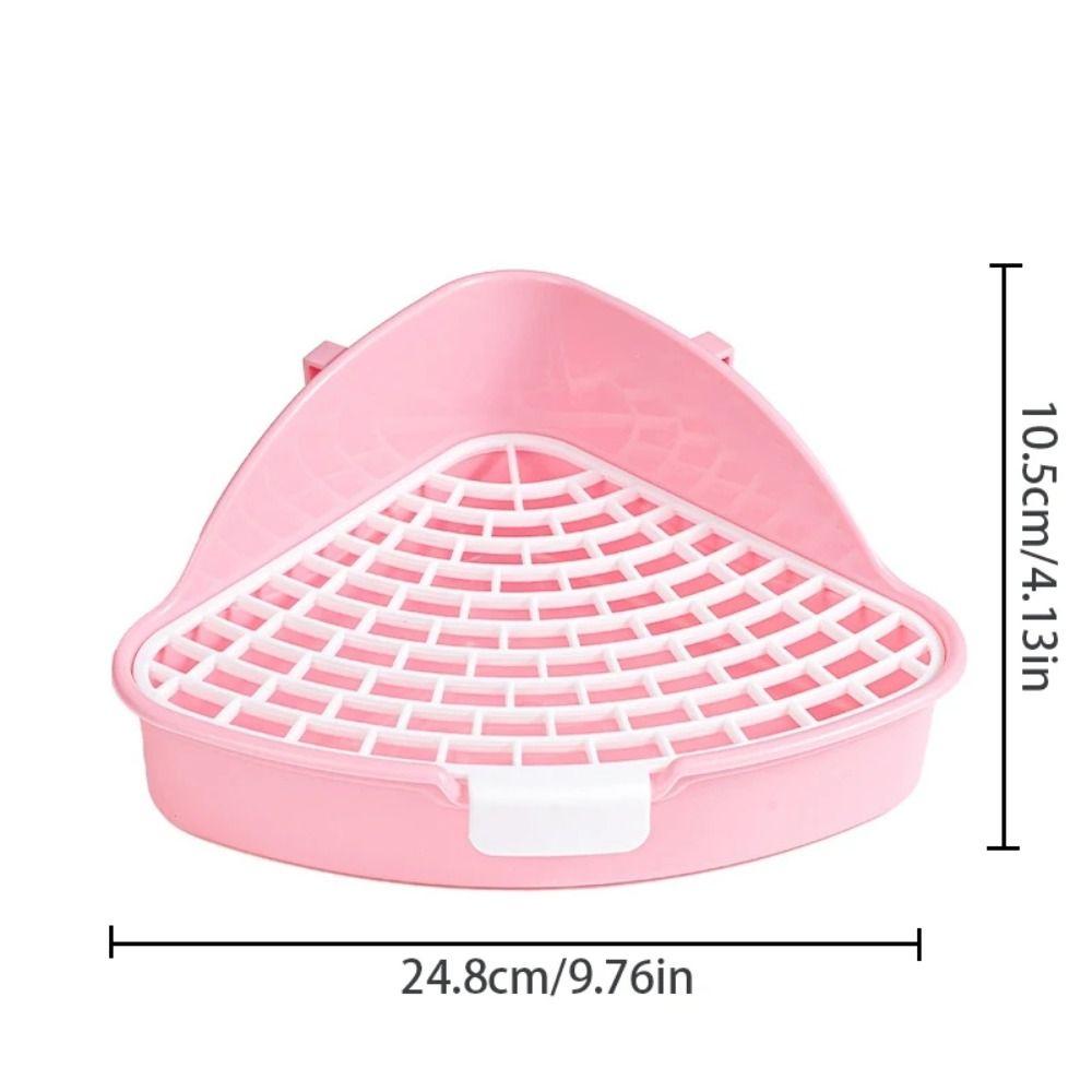 Medium Rabbit Litter Box Triangular Ferrets Potty Tray Portable Pet Corner Toilet Box  Guinea Pig