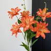 70cm Artificial Lily Flower with 2 Big Blooms Artificial Flowers for Wedding Home DIY Decor Elegant Floral Arrangements