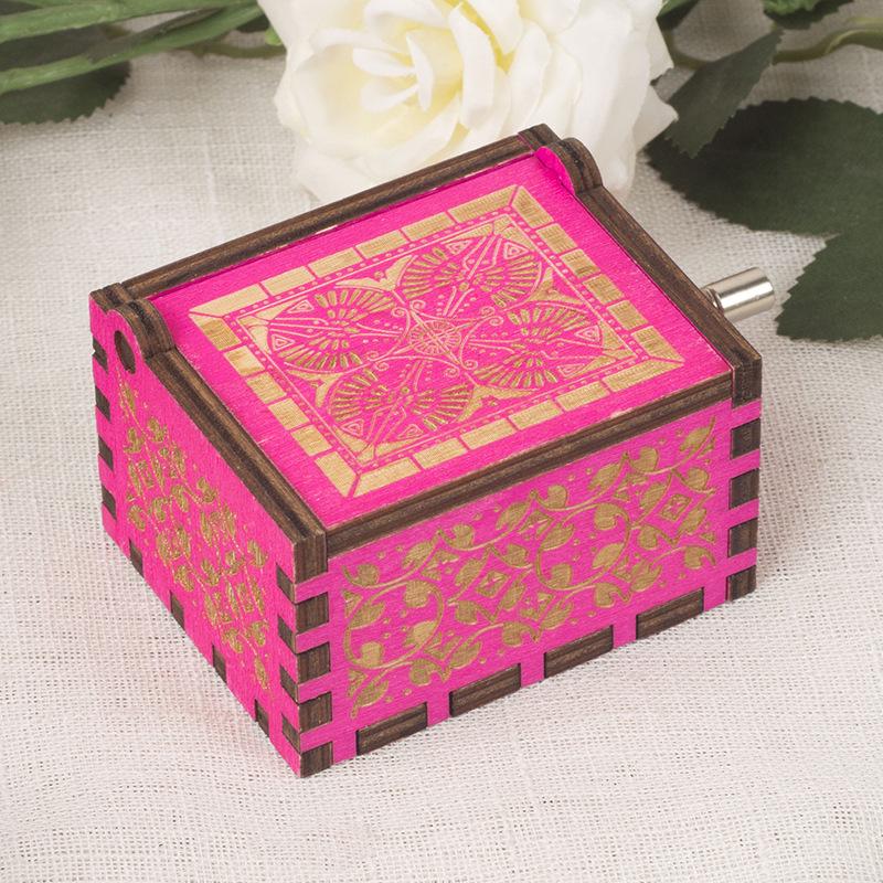 Handkurbel Harry Potter Schloss im Himmel Massivholz Spieluhr - Frohe Weihnachten für Alice