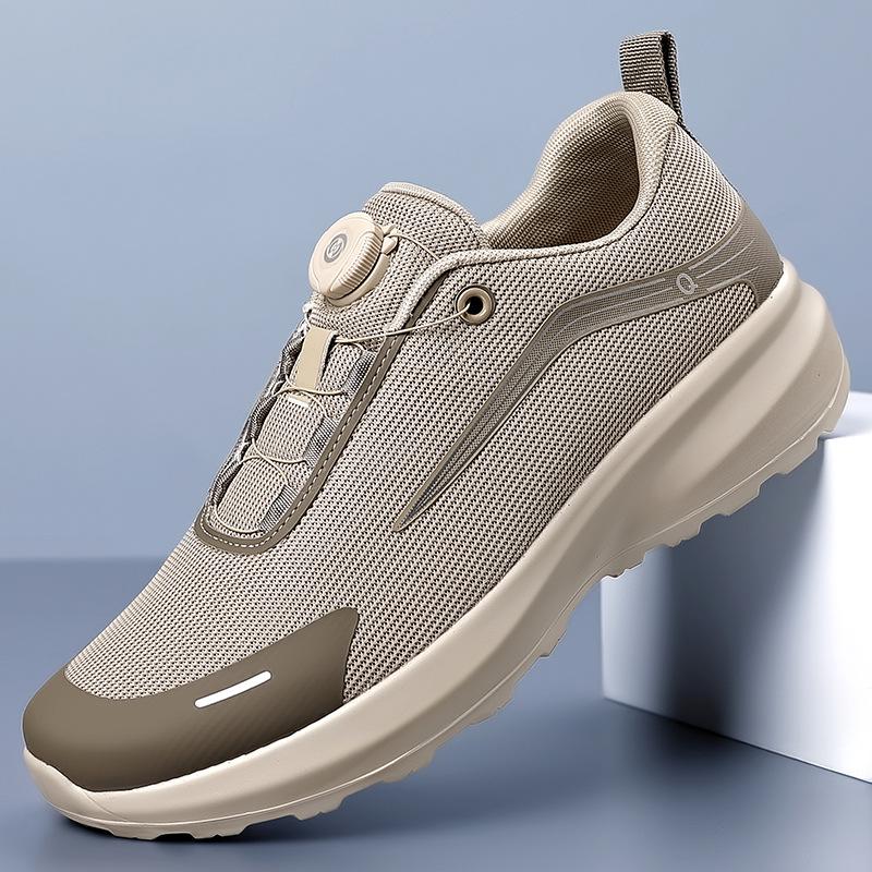 Men's shoes 2025 summer new platform rotating button sports shoes urban outdoor leisure comfortable mountaineering dad shoes
