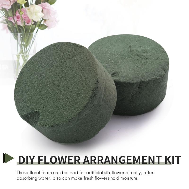 M-Modern-Floral Foam, 15 PCS Round Dry Floral Foam Blocks, Green Blocks For Artificial Flowers, Great For Flower зелёный