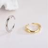 1/3 PCS Double Row Stackable Open Resizable Wave Stainless Steels Ring 18K Plated Gold Silver Minimalist Irregular Rings Jewelry