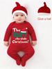 Baby Reindeer Christmas Romper: Cute Long Sleeve Holiday Onesie for Crawling