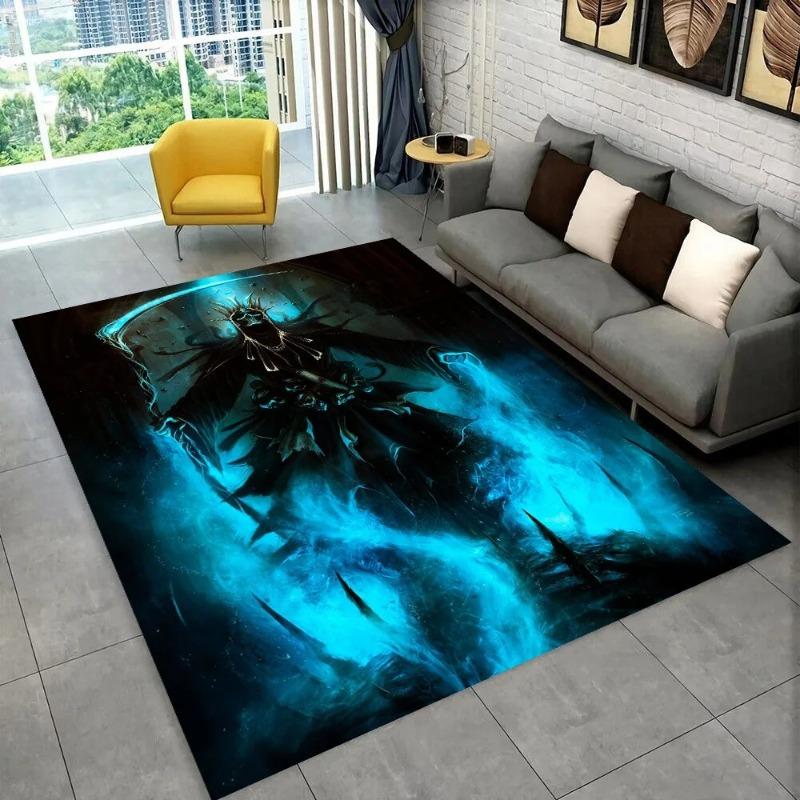 Grim Reaper Death Skull Gothic Area Rug,Carpet Rug for Home Living Room Bedroom Sofa Doormat Decor,kids Non-slip Floor Mat Gift