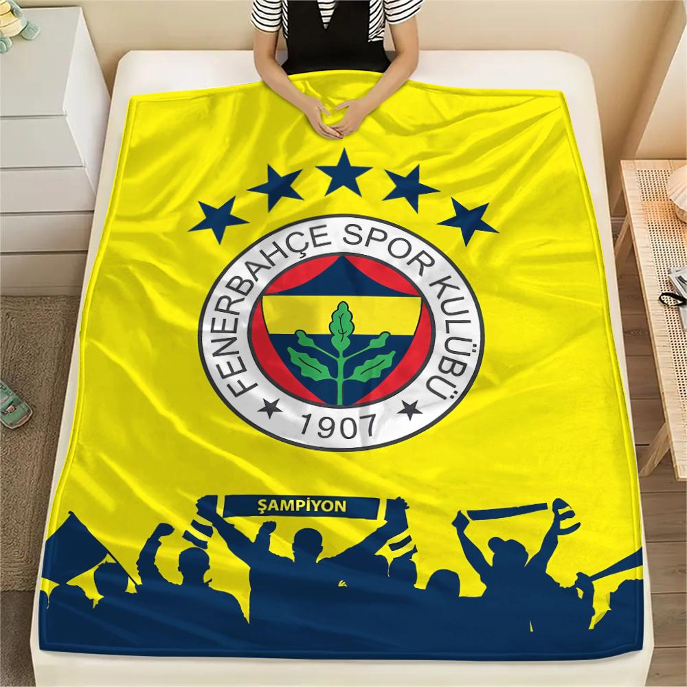 

1 шт. Фенербахче Спортивный Клуб, Фланелевое одеяло с принтом FCSB, Высокое качество, Для всех сезонов, Декор для дома, Тепло и комфорт, Идеально для Рождественских подарков 80cm x 120cm