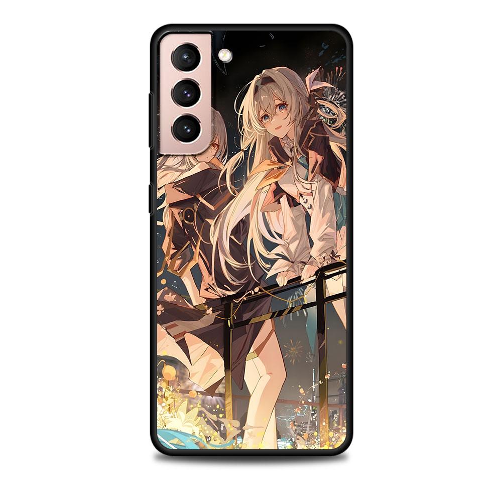 

Cute Firefly Star Rail Case for Samsung Galaxy S23 S10e S10 S21 FE S22 S9 S24 Ultra S20 Plus Soft Black TPU Phone Cover Bumper Samsung S9
