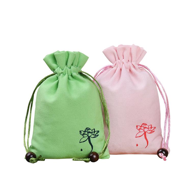 Blank Cotton Canvas Drawstring Bag for Custom Logo and Storage