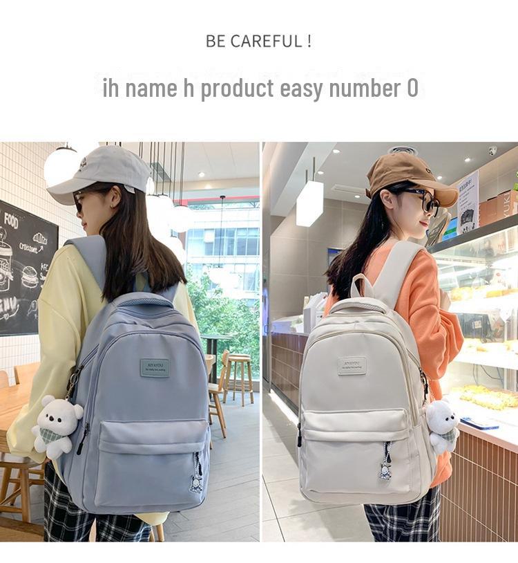 Vielseitiger Rucksack mit großem Fassungsvermögen für Frauen und Studenten: Lässig, Schlichtes Design für Junior High, High School, College