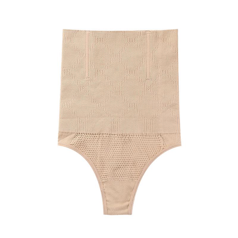 Postpartum High-Waisted Seamless Tummy Control Butt-Lifting Leak-Proof Body Shaping Thong Underwear (Plus Size)