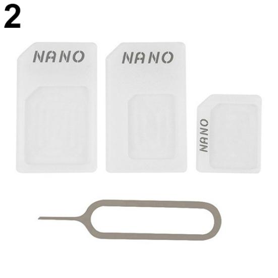 3 v 1 NanoSIM karta na Micro SIM kartu na Standardní SIM kartu Adaptér Konvertor