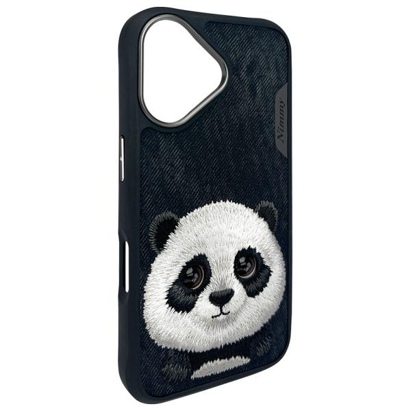 Etui do iPhone 16 Nimmy Big Eyed Pet 2.0 Panda Czarne