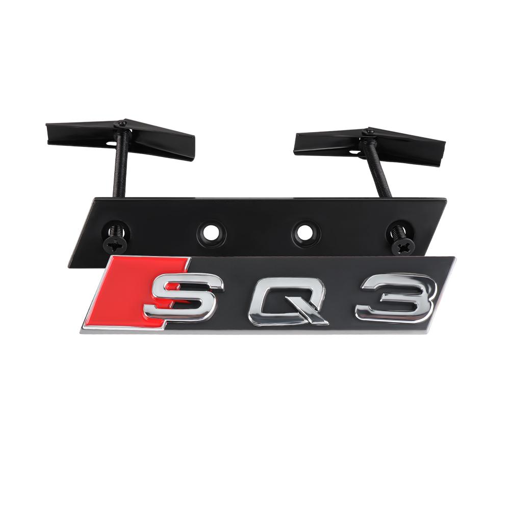 3D ABS Car Hood Front Grille Emblem Decoration Sticker Badge Logo For Audi SQ3 SQ4 SQ5 SQ6 SQ7 SQ8 Auto Styling Refit Accessorie