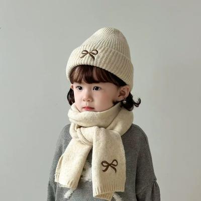Warm Scarf Hat Set Windproof Neck Warmer New Ear Protection Hat  Kids
