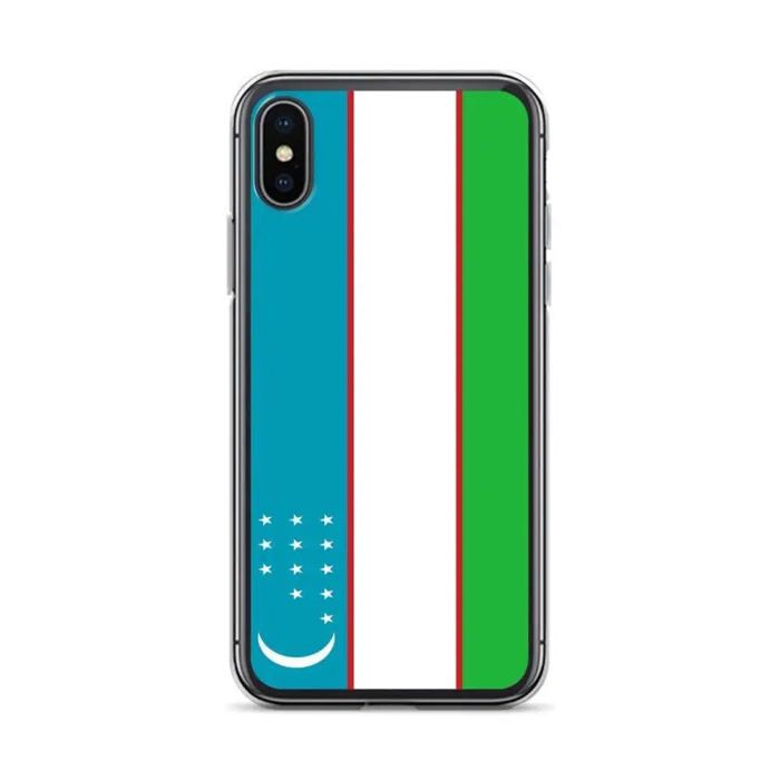 Deksel - PIXELFORMA - iPhone X - Usbekistans flagg - Full beskyttelse - Fleksibel