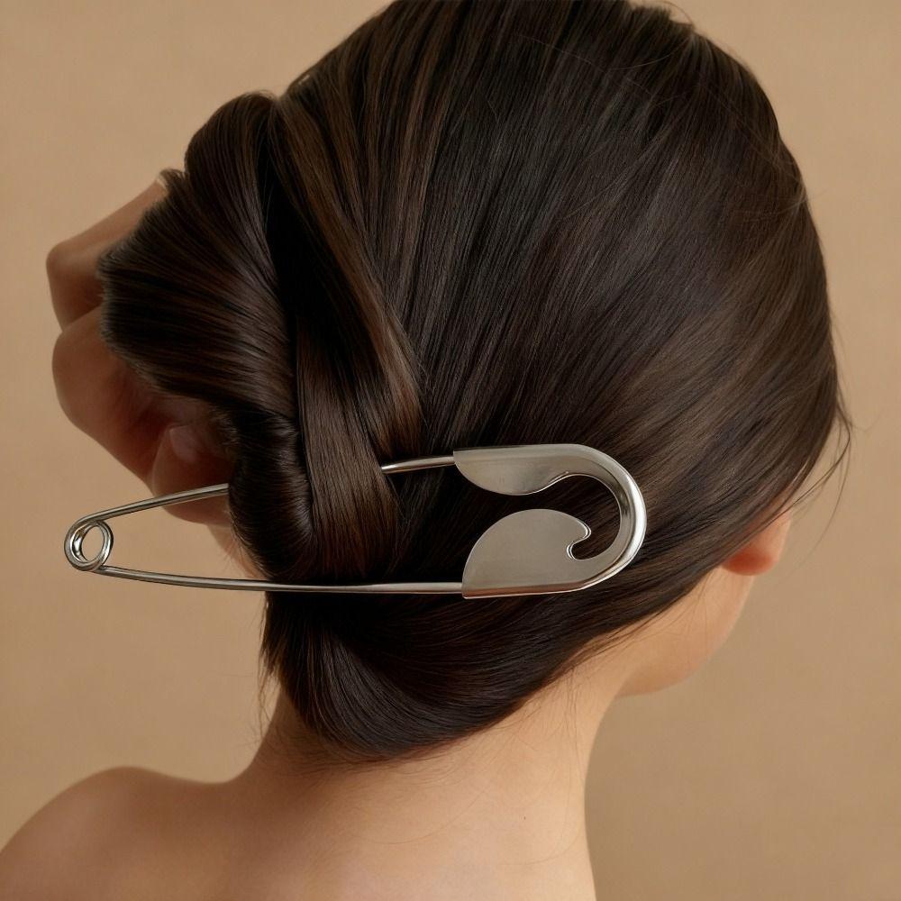 Silver Pin Hairpin Golden Metal Shark Clip Personalized Brooch Shaped Hair Clip Headwear