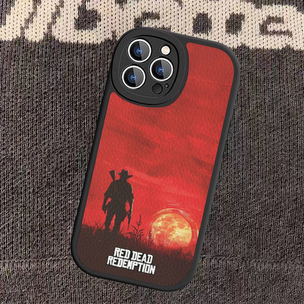 Game TV-Red-Dead-Redemption 2 Phone Case For iPhone 15 14 13 12 11 16 Pro Max Plus Leather Soft Cover