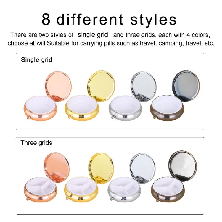 Fach Medikamenten Pillen Etui Pillen Tragetasche für Tasche Geldbörse Pillenbox Dekorative Metall Medizin Organizer für Geschenk