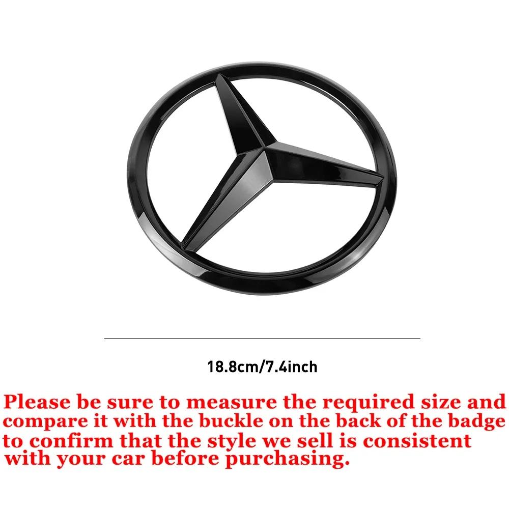 

New C200 E200 For Mercedes Benz 18.8cm/21cm Car Original Front Grill Emblem Cover Sticker For Mercedes Benz AMG A/B/C/E/K/S Cla