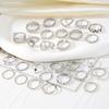 28 Pieces Silver Elegant Vintage Ring Set Open Pearl Bohemian Noble Woman Sexy Hollow Out Rings Birthday Dinner Leaf Ring Set Gift