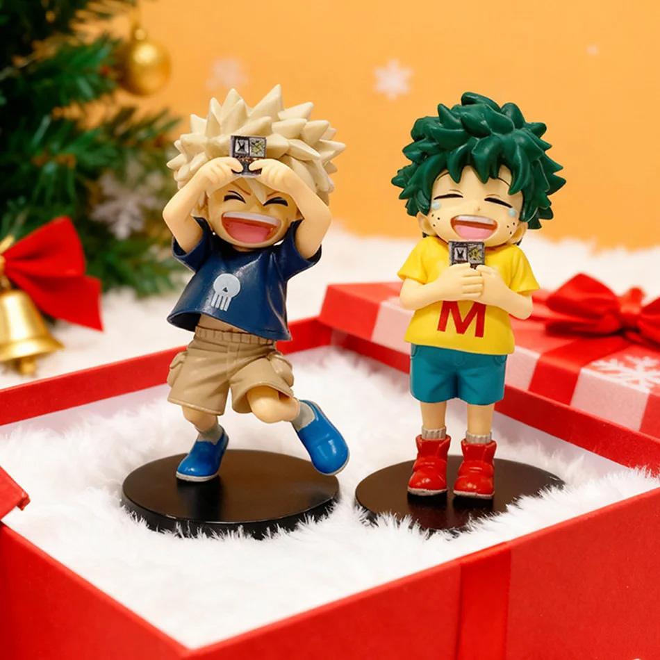 Original Genuine My Hero Academia Childhood Izuku Midoriya / Childhood Katsuki Bakugo Figure Model Decoration Doll