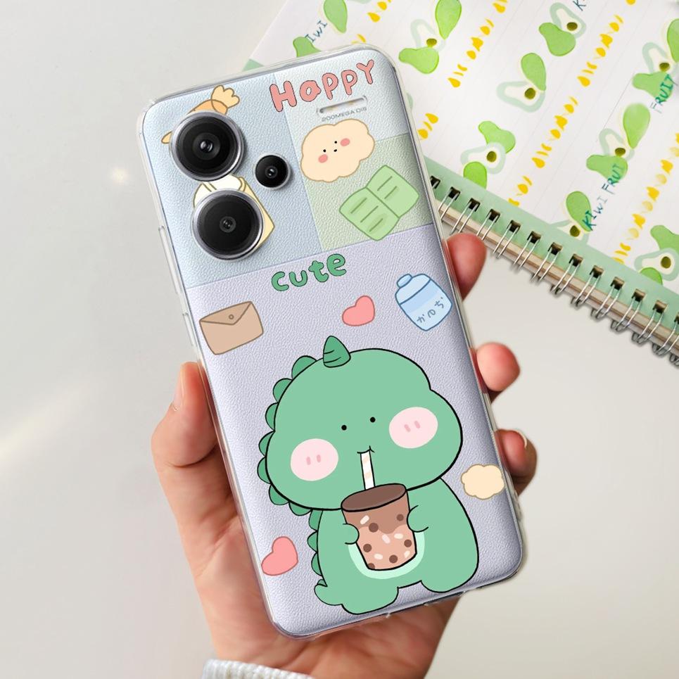 For Xiaomi Redmi Note 13 Pro Plus Pro+ Case Transparent New Fashion Pattern Soft TPU Etui For Xiaomi Redmi Note 13 4G 5G Bumper